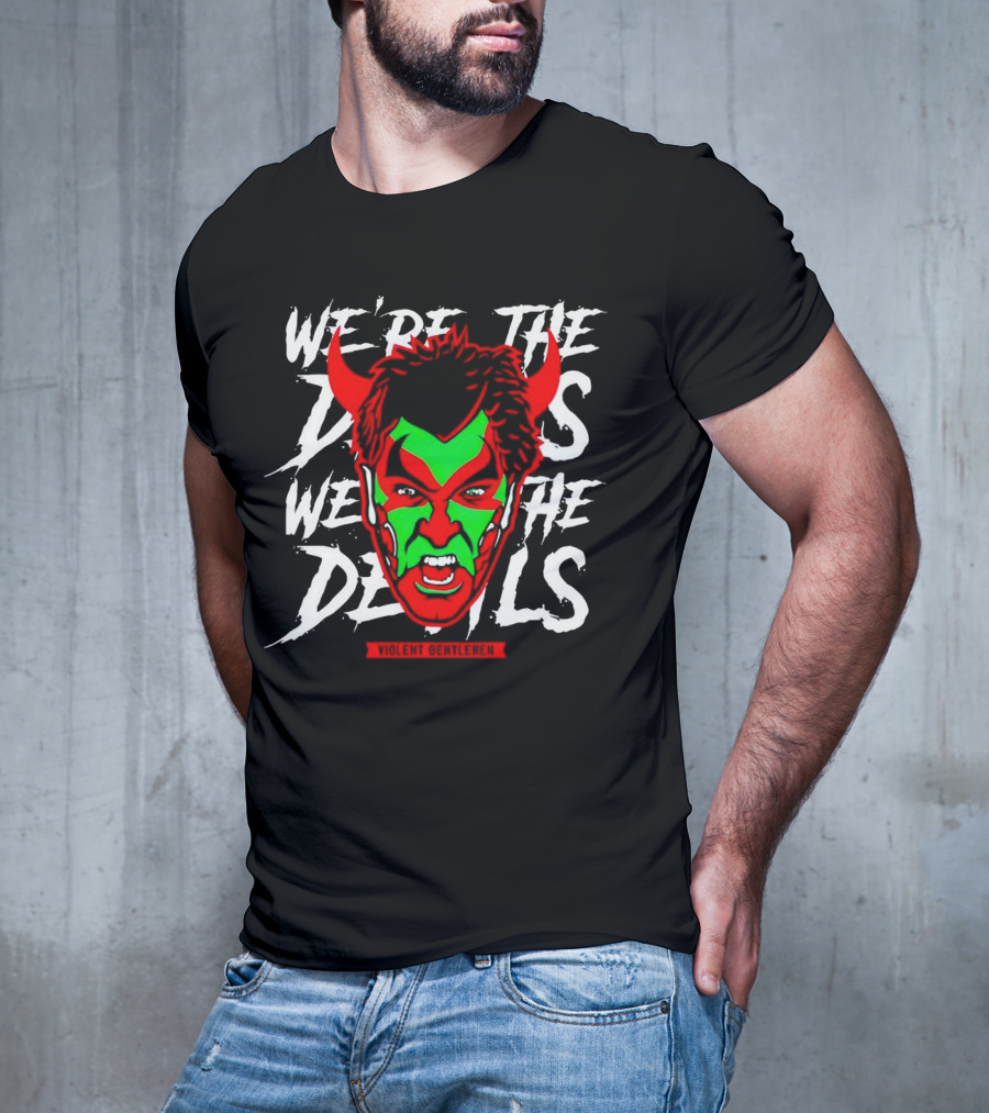 Violent Gentlemen We're The Devils Masked Face With Horns T-Shirt