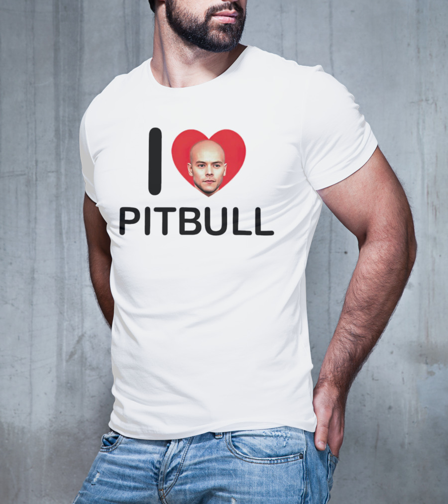 I Love Pitbull Baldrry T-Shirt