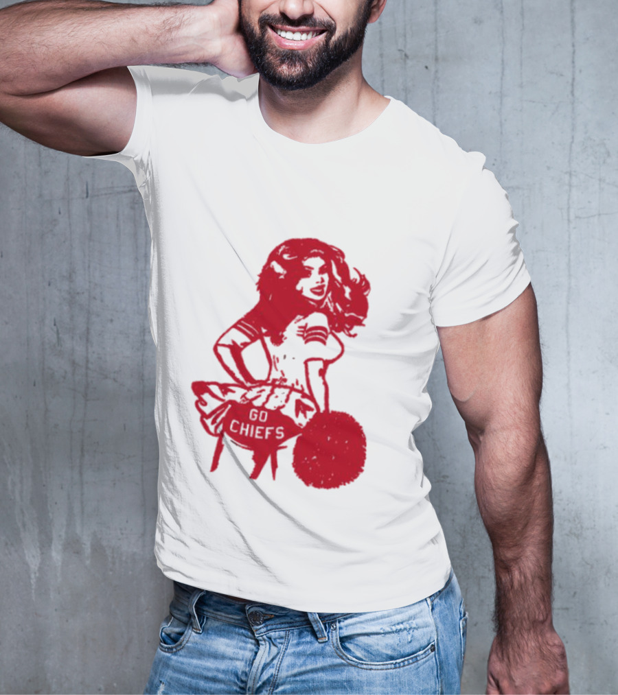 Cheerleader Go Chiefs Pom Pom Spirit T-Shirt