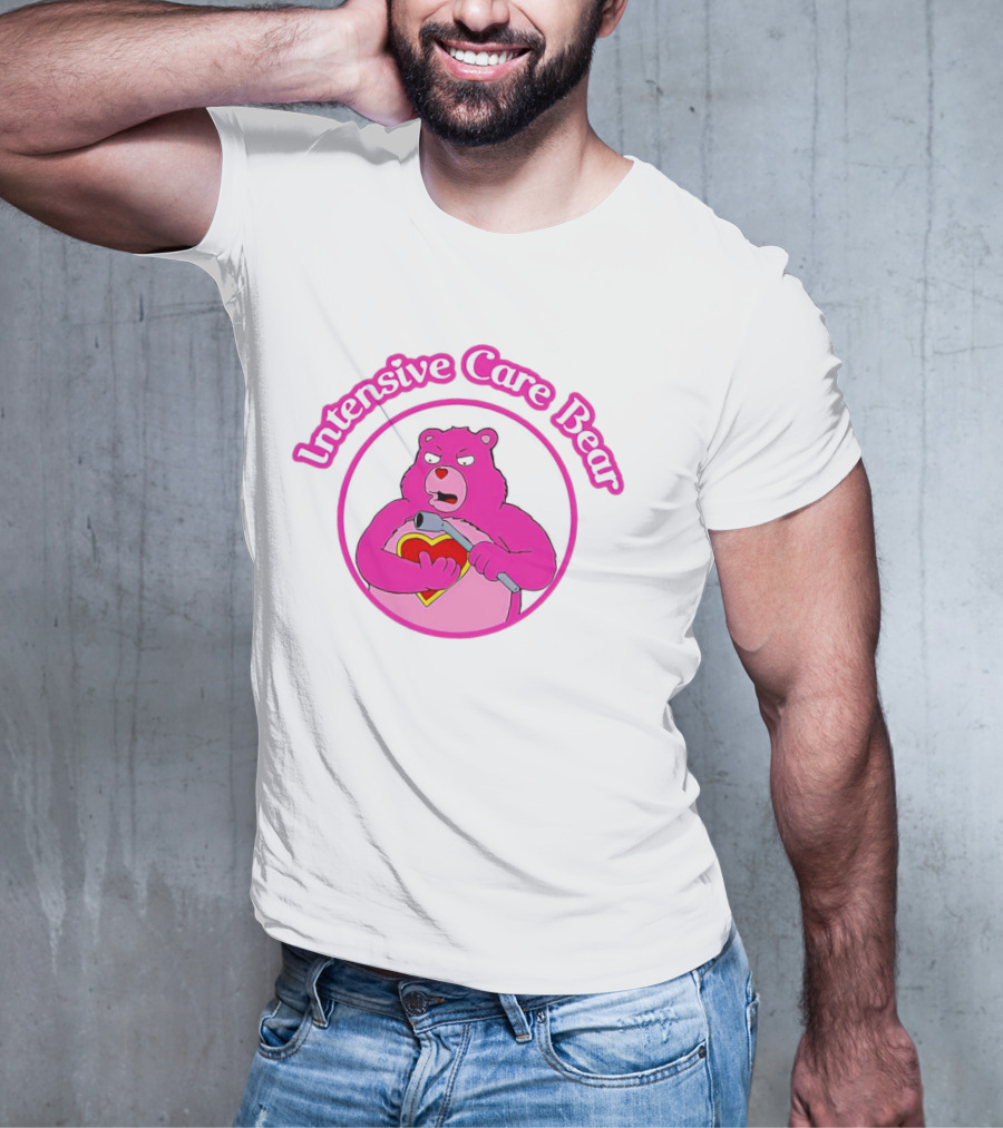 Intensive Care Bear With Heart And Pipe T-Shirt