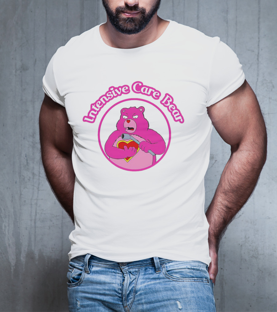 Intensive Care Bear With Heart And Pipe T-Shirt