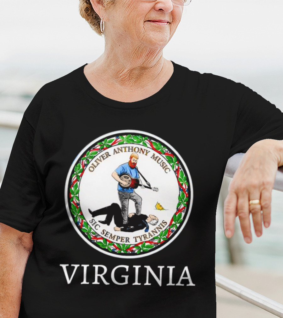 Oliver Anthony Music Sic Semper Tyrannis Virginia Seal T-Shirt