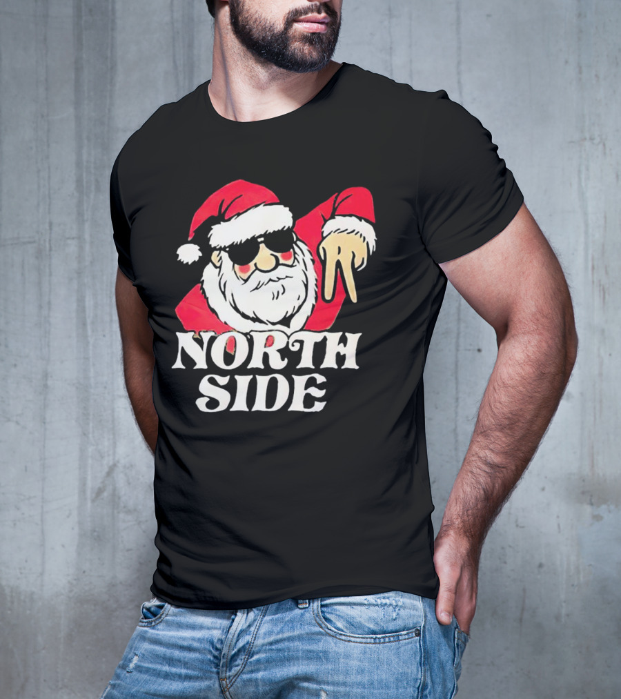 Santa Claus North Side Christmas Holiday T-Shirt
