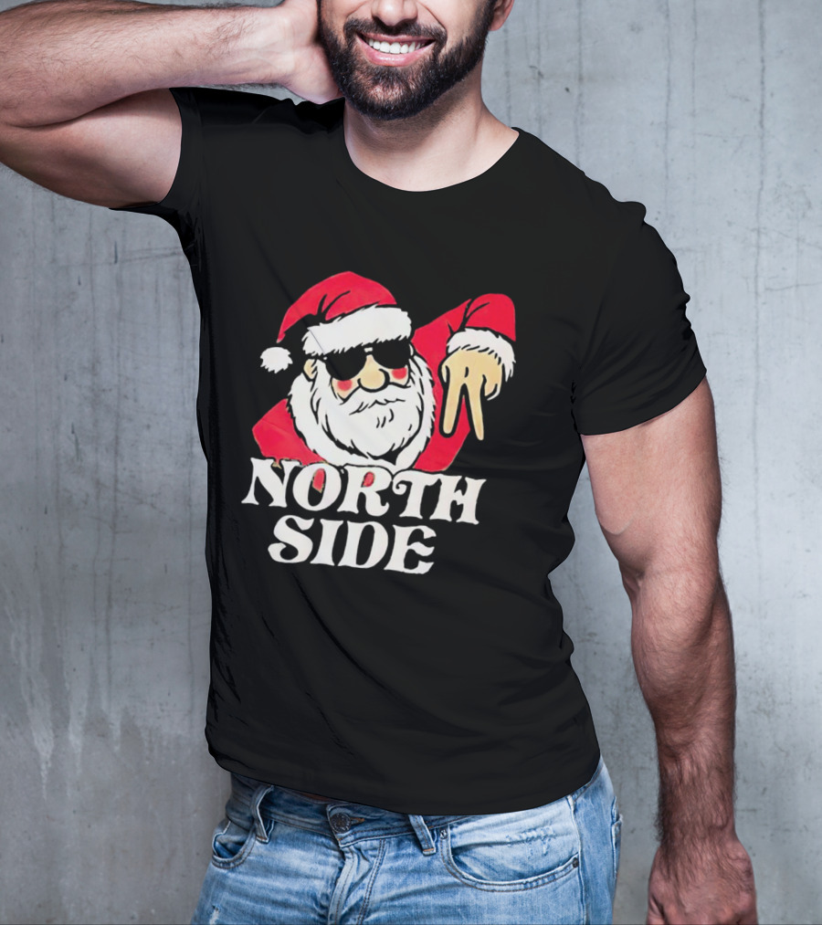 Santa Claus North Side Christmas Holiday T-Shirt