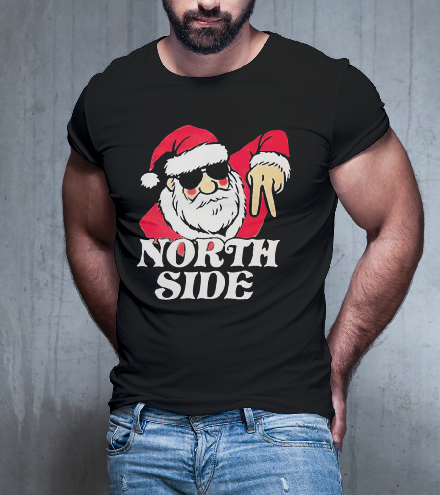 Santa Claus North Side Christmas Holiday T-Shirt
