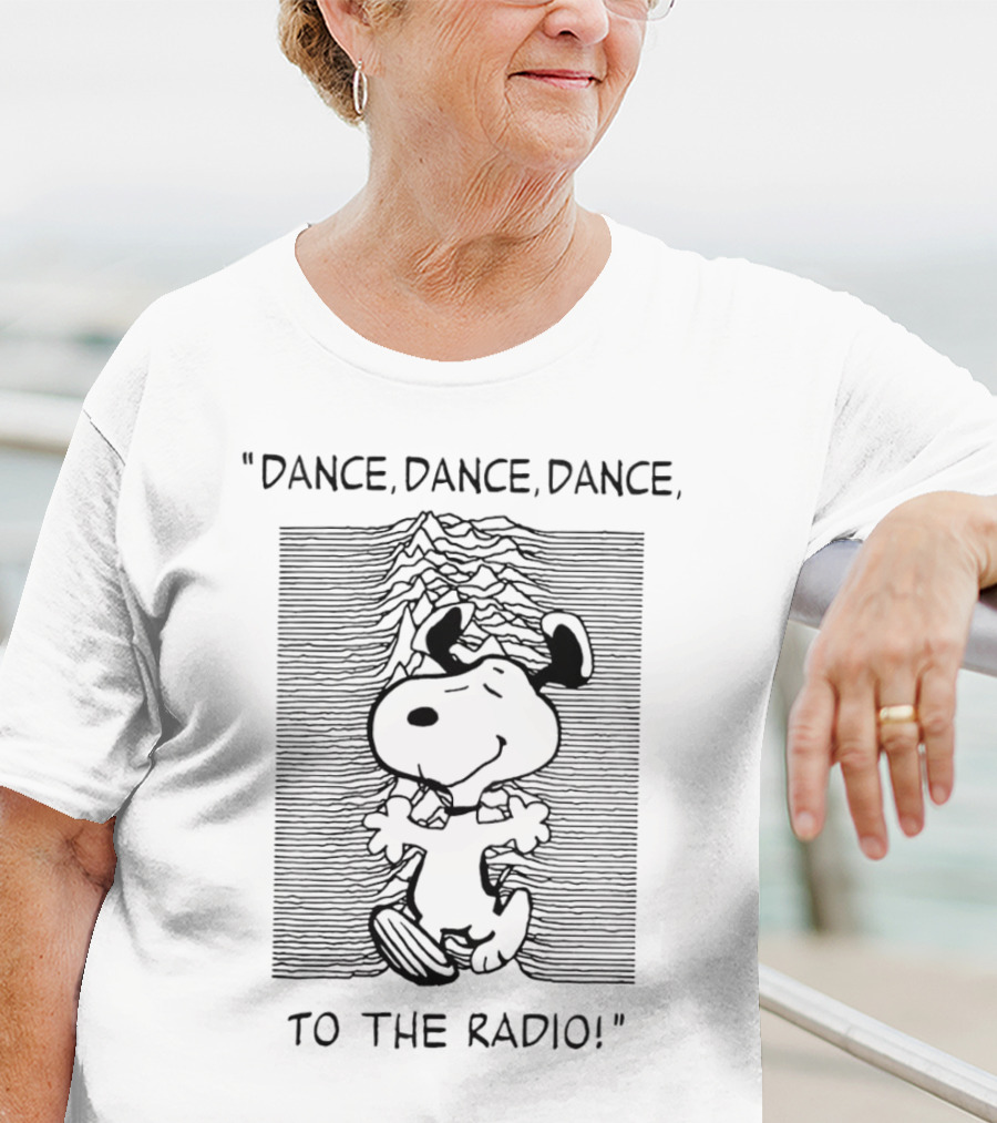Snoopy Dance Dance Dance To The Radio Joy Division T-Shirt