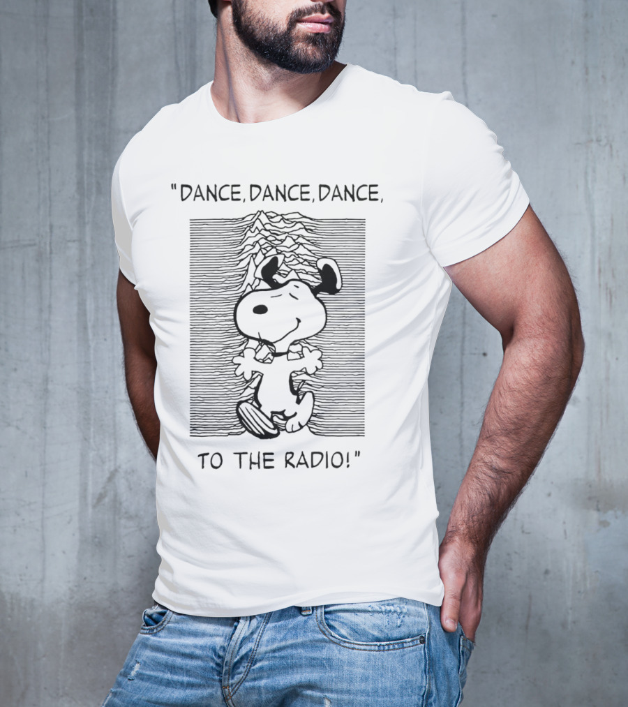 Snoopy Dance Dance Dance To The Radio Joy Division T-Shirt