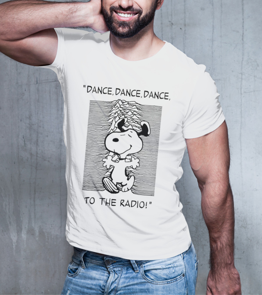 Snoopy Dance Dance Dance To The Radio Joy Division T-Shirt