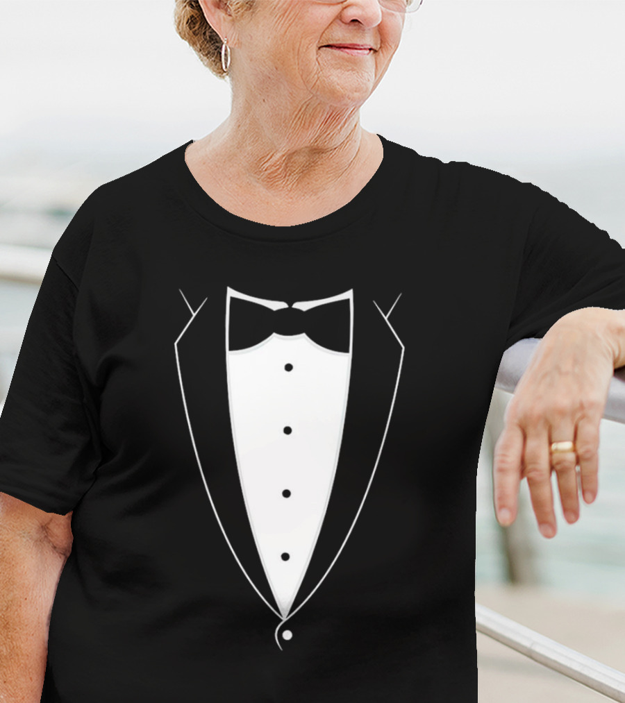 Bow Tie Tuxedo Suit Formal Attire T-Shirt
