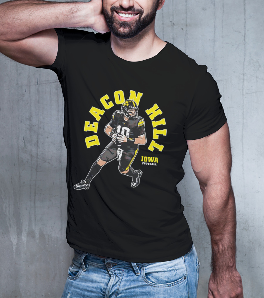 Deacon Hill Iowa Football Cartoon Player Number 10 T-Shirt