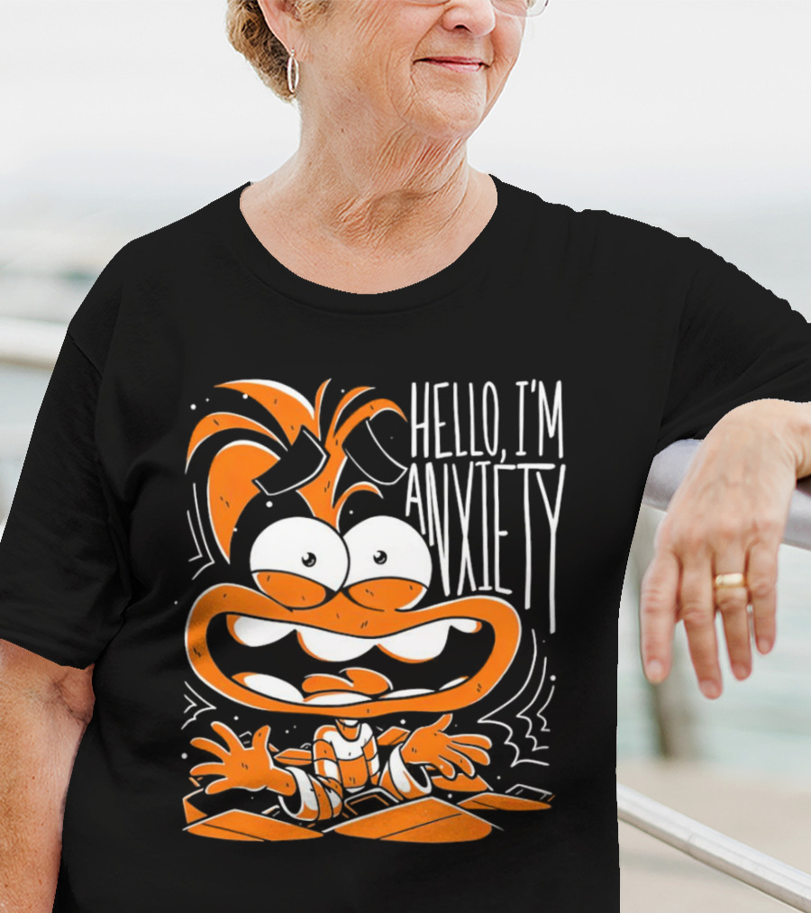 Hello I'm Anxiety Character Comic Visual T-Shirt
