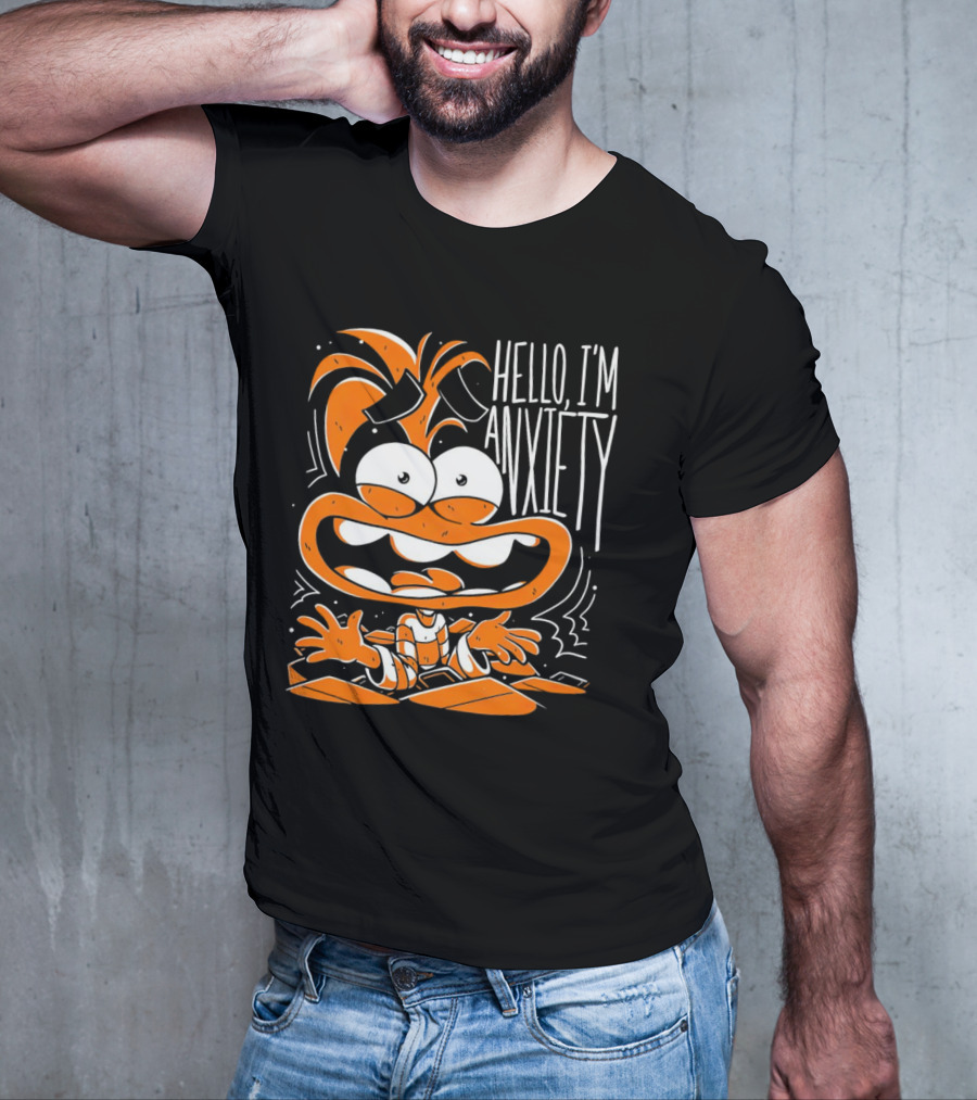 Hello I'm Anxiety Character Comic Visual T-Shirt