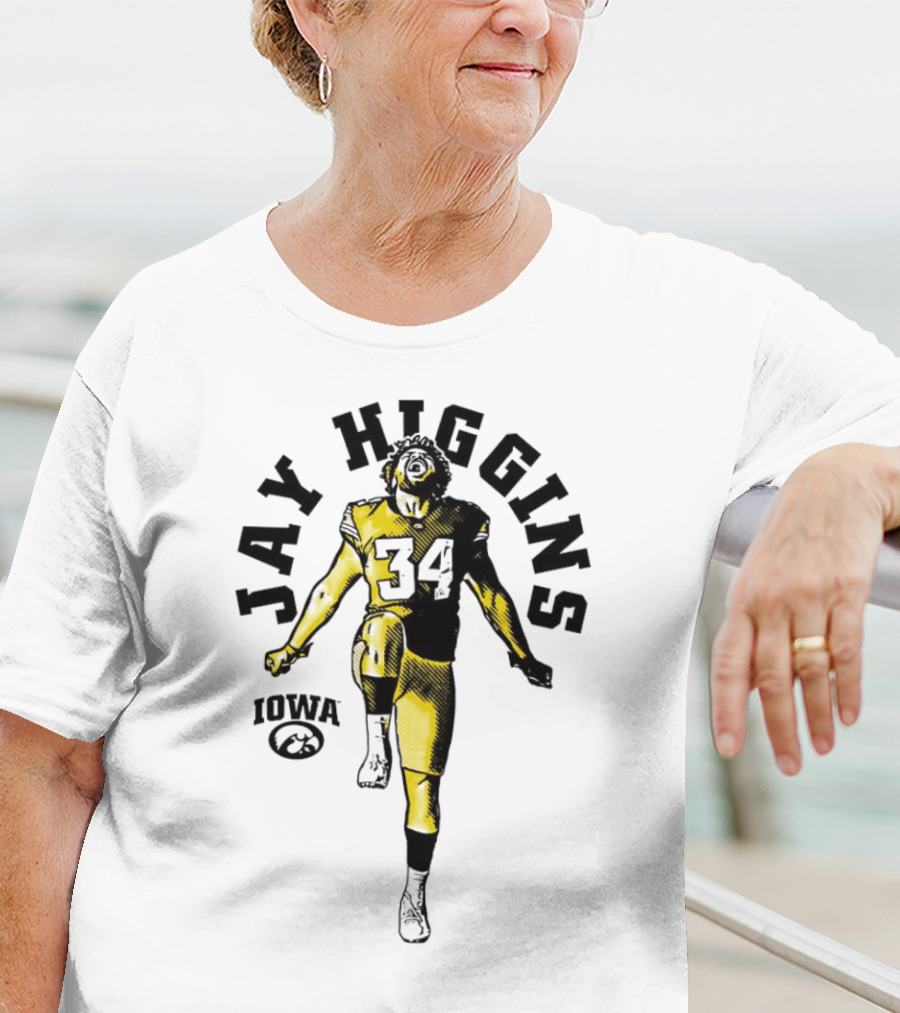 Jay Higgins Iowa Hawkeyes Football 34 Player T-Shirt