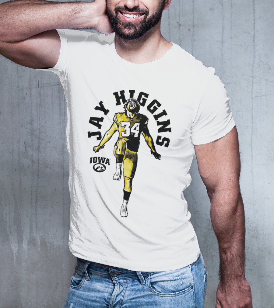 Jay Higgins Iowa Hawkeyes Football 34 Player T-Shirt