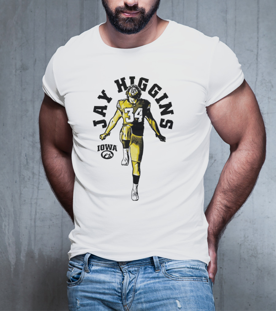 Jay Higgins Iowa Hawkeyes Football 34 Player T-Shirt