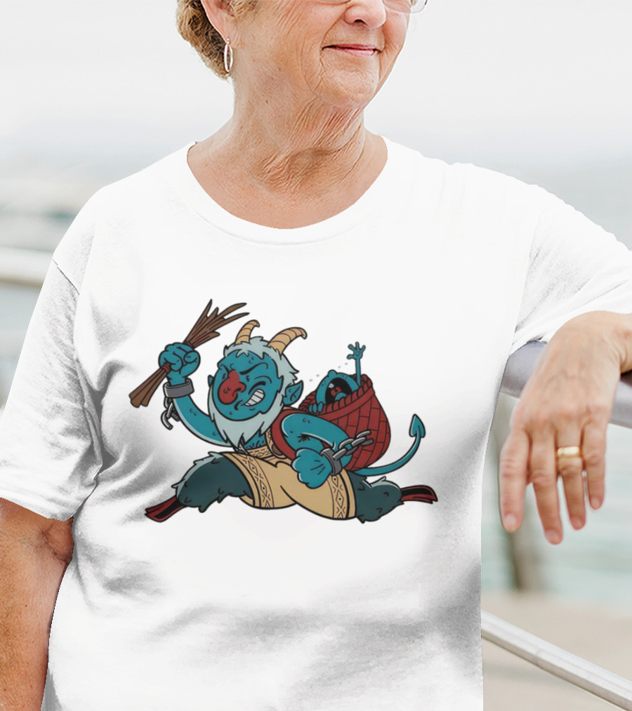 Krampoly Rich Uncle Pennybags Krampus Mashup Character T-Shirt