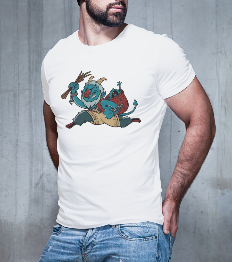Krampoly Rich Uncle Pennybags Krampus Mashup Character T-Shirt