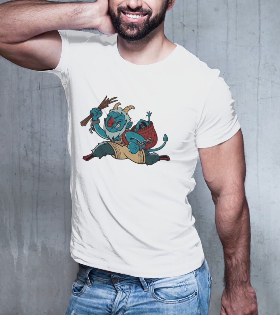 Krampoly Rich Uncle Pennybags Krampus Mashup Character T-Shirt