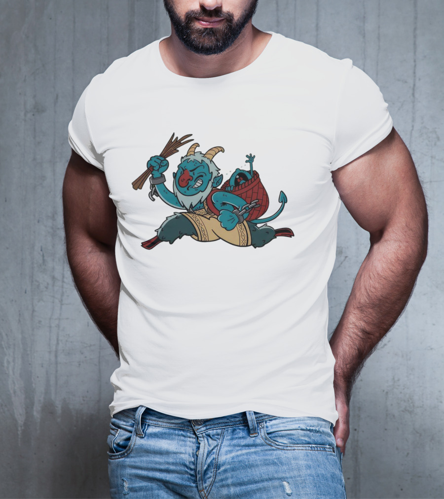 Krampoly Rich Uncle Pennybags Krampus Mashup Character T-Shirt