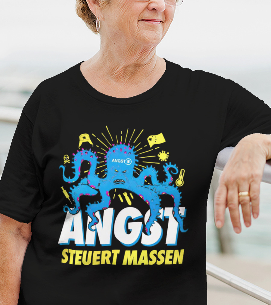 Angst Steuert Massen Octopus With Symbols And Expressions T-Shirt