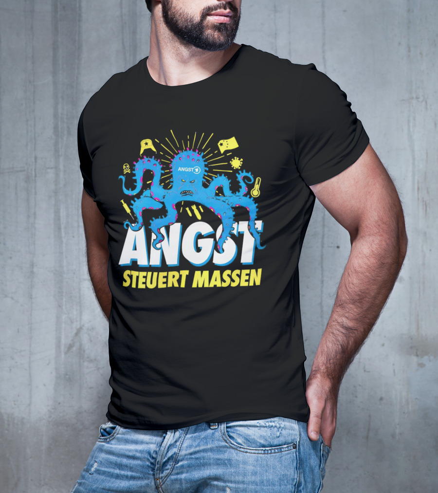 Angst Steuert Massen Octopus With Symbols And Expressions T-Shirt