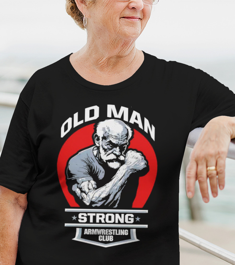 Old Man Strong Armwrestling Club Vintage Style Retro T-Shirt
