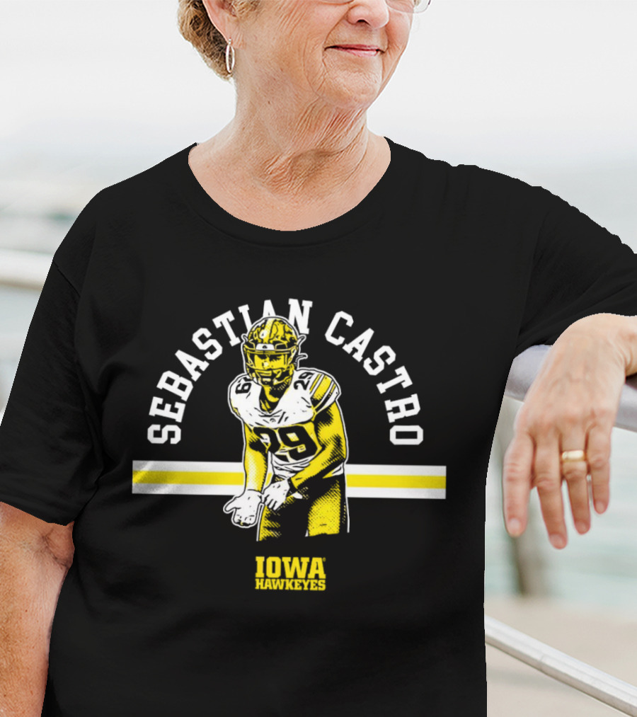 Sebastian Castro Iowa Hawkeyes Football Player T-Shirt
