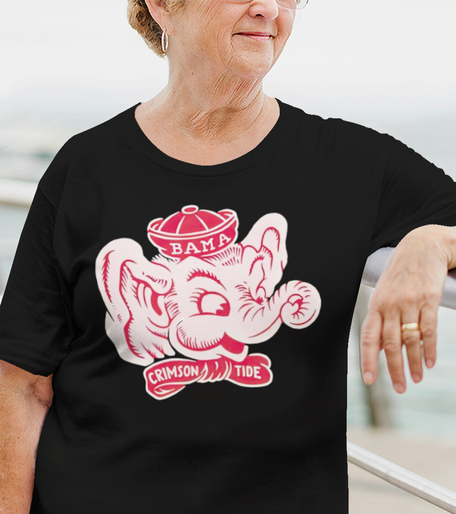 Bama Crimson Tide Elephant Mascot Football T-Shirt