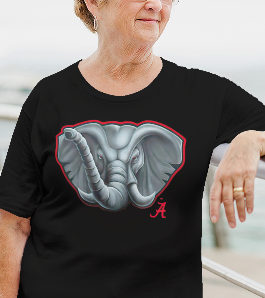 Alabama Crimson Tide Elephant Emblem Crimson A T-Shirt