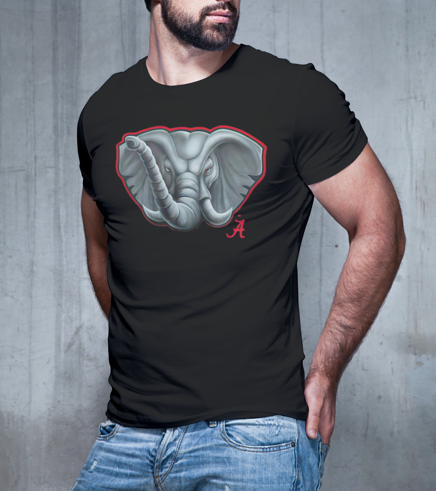 Alabama Crimson Tide Elephant Emblem Crimson A T-Shirt
