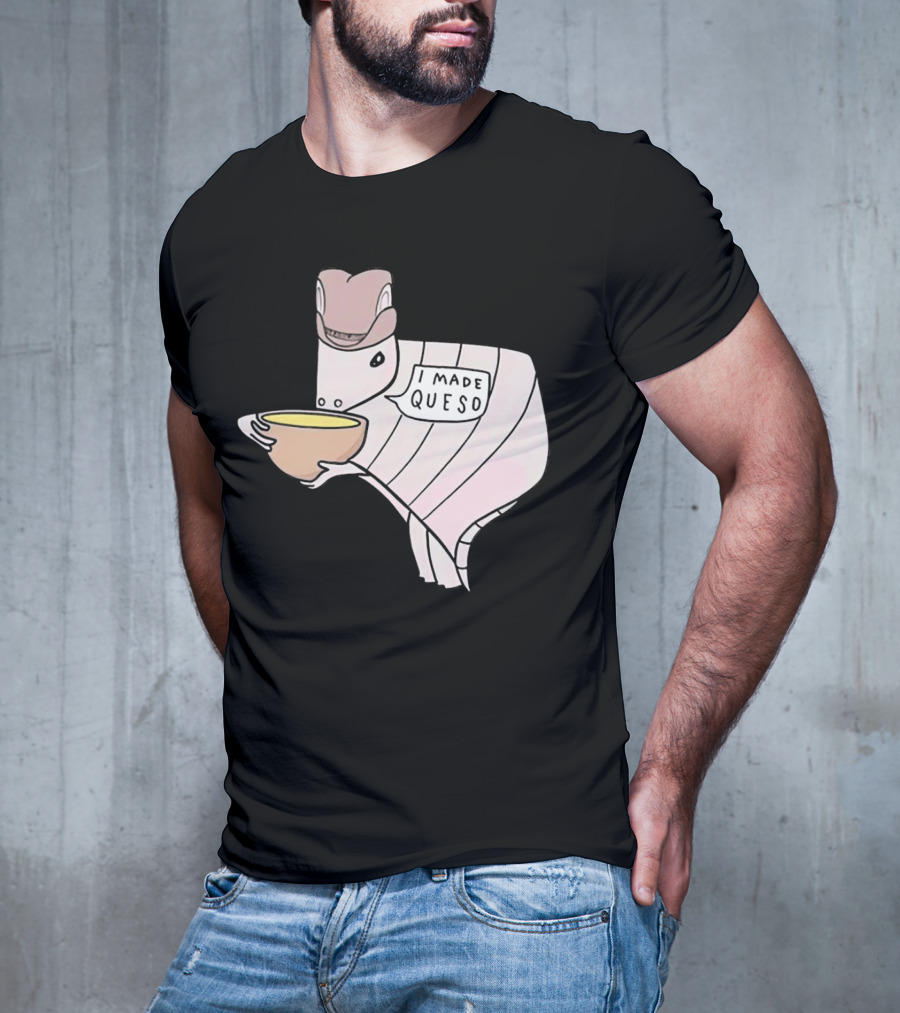 I Made Queso Armadillo With Cowboy Hat Holding Bowl T-Shirt