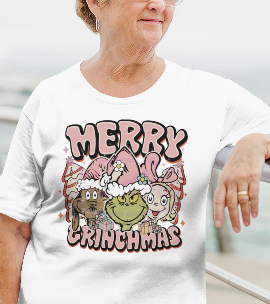 Merry Grinchmas Max Cindy Lou Who Christmas Festive Characters Holiday T-Shirt