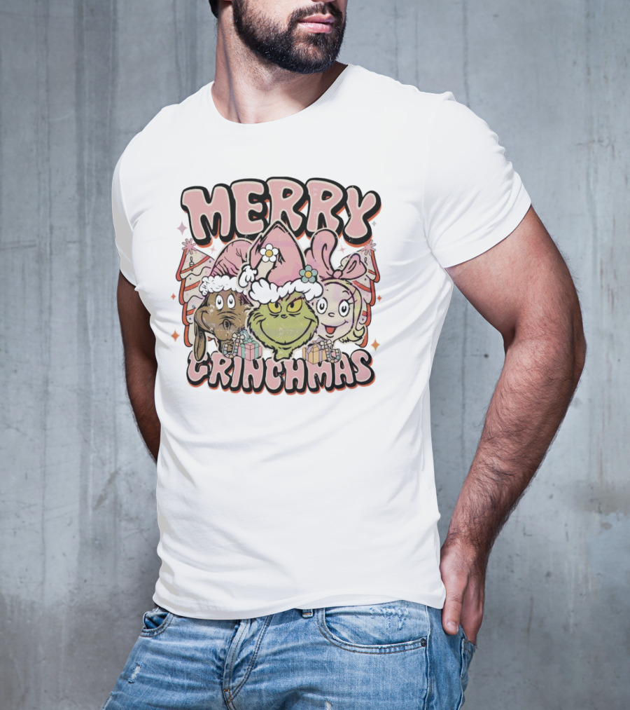 Merry Grinchmas Max Cindy Lou Who Christmas Festive Characters Holiday T-Shirt