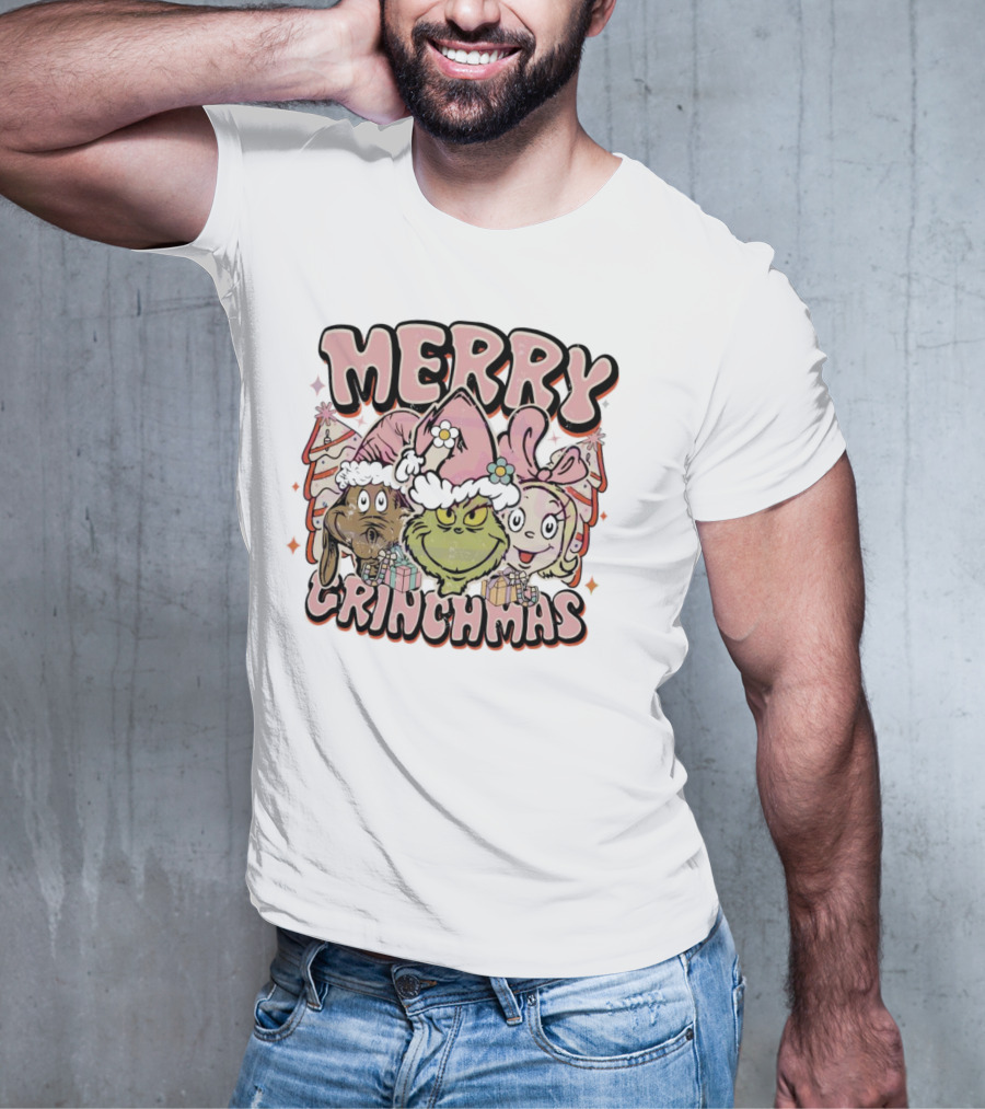 Merry Grinchmas Max Cindy Lou Who Christmas Festive Characters Holiday T-Shirt