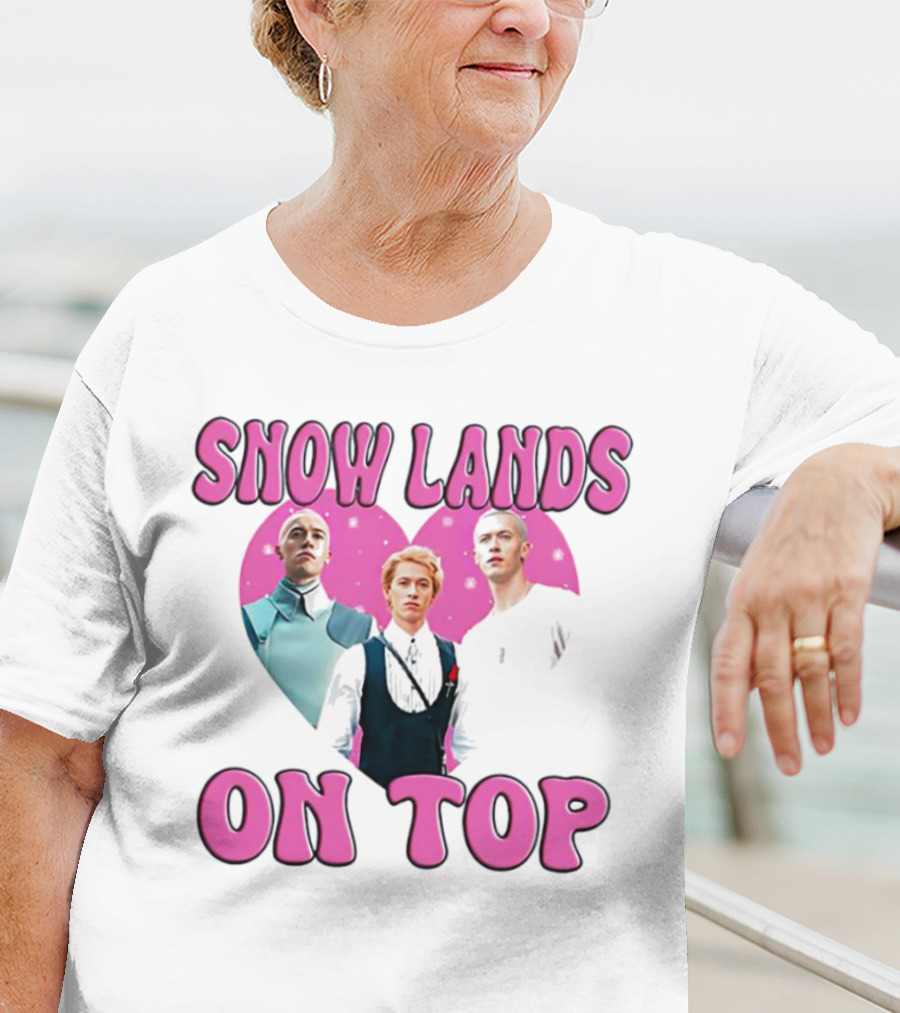Snow Lands On Top Pink Heart Trio T-Shirt