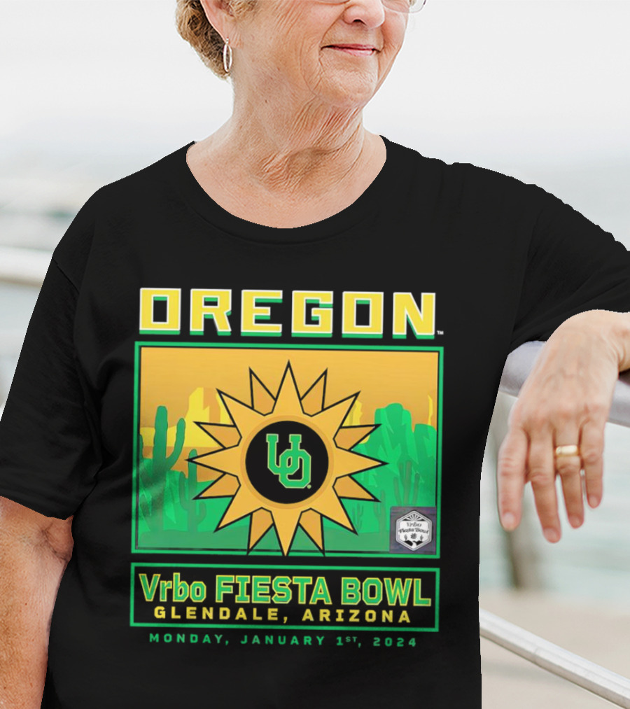 Oregon Ducks Vrbo Fiesta Bowl Glendale Arizona January 1st T-Shirt