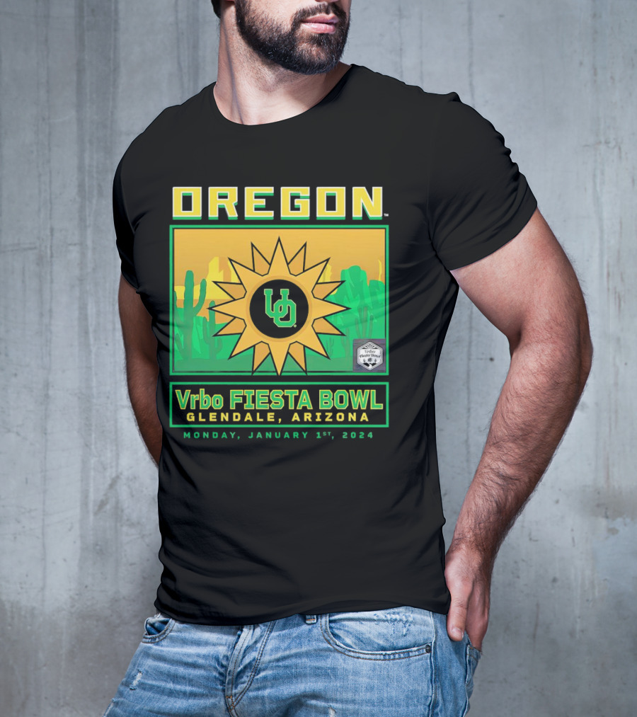 Oregon Ducks Vrbo Fiesta Bowl Glendale Arizona January 1st T-Shirt