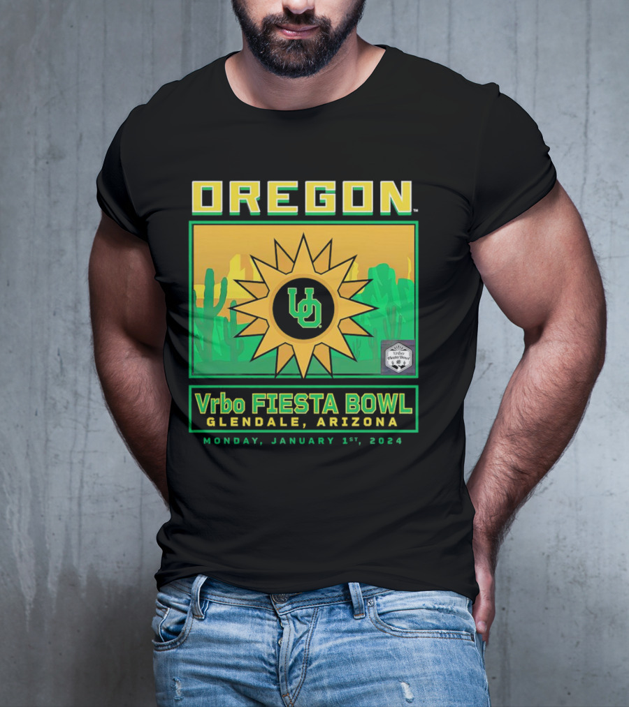 Oregon Ducks Vrbo Fiesta Bowl Glendale Arizona January 1st T-Shirt