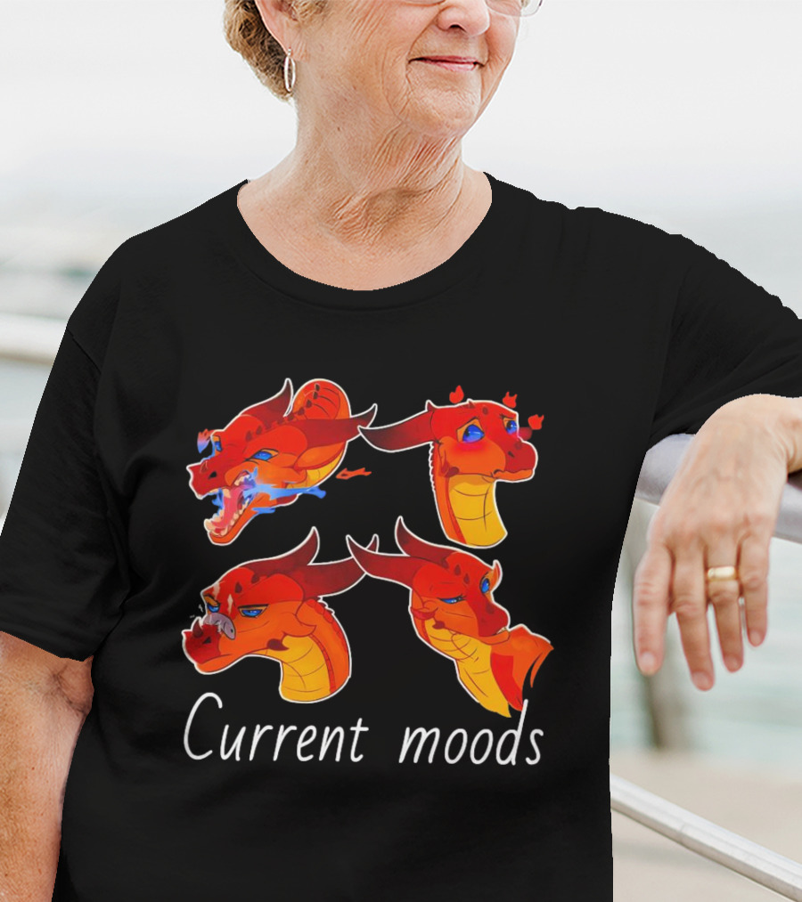 Current Moods Dragon Expressions Angry Happy Love Grumpy T-Shirt