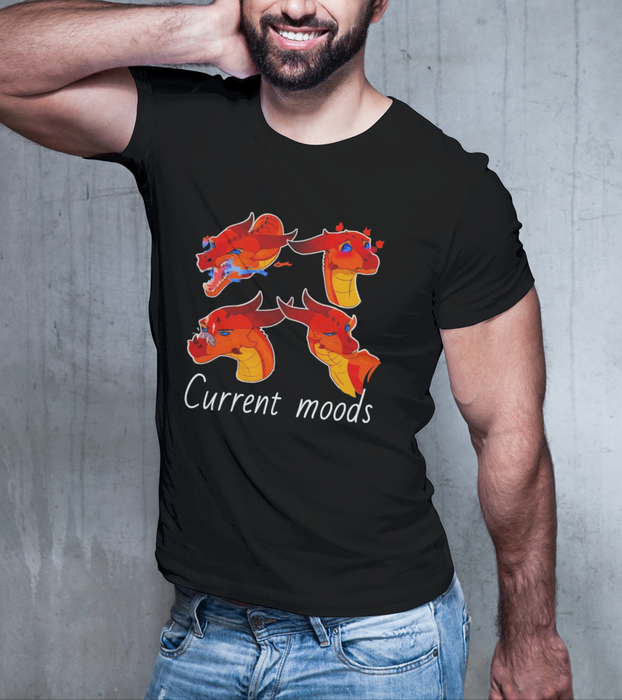 Current Moods Dragon Expressions Angry Happy Love Grumpy T-Shirt