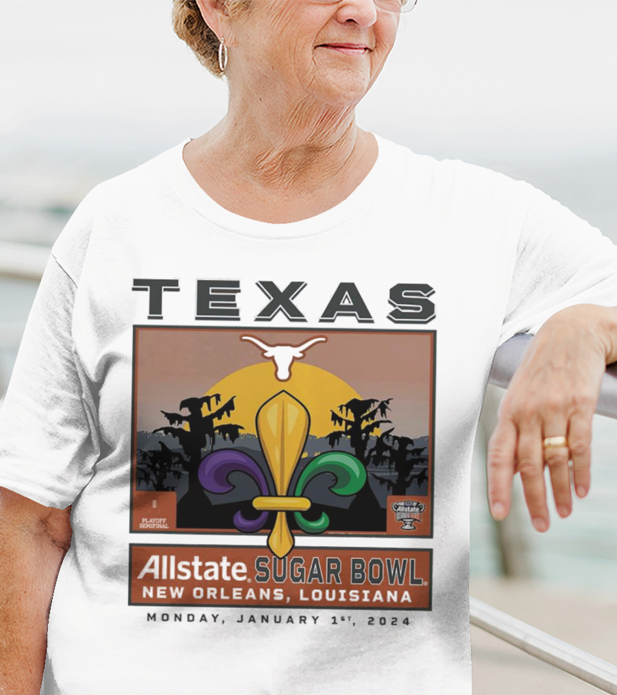 Texas Longhorns Allstate Sugar Bowl New Orleans January 1, T-Shirt