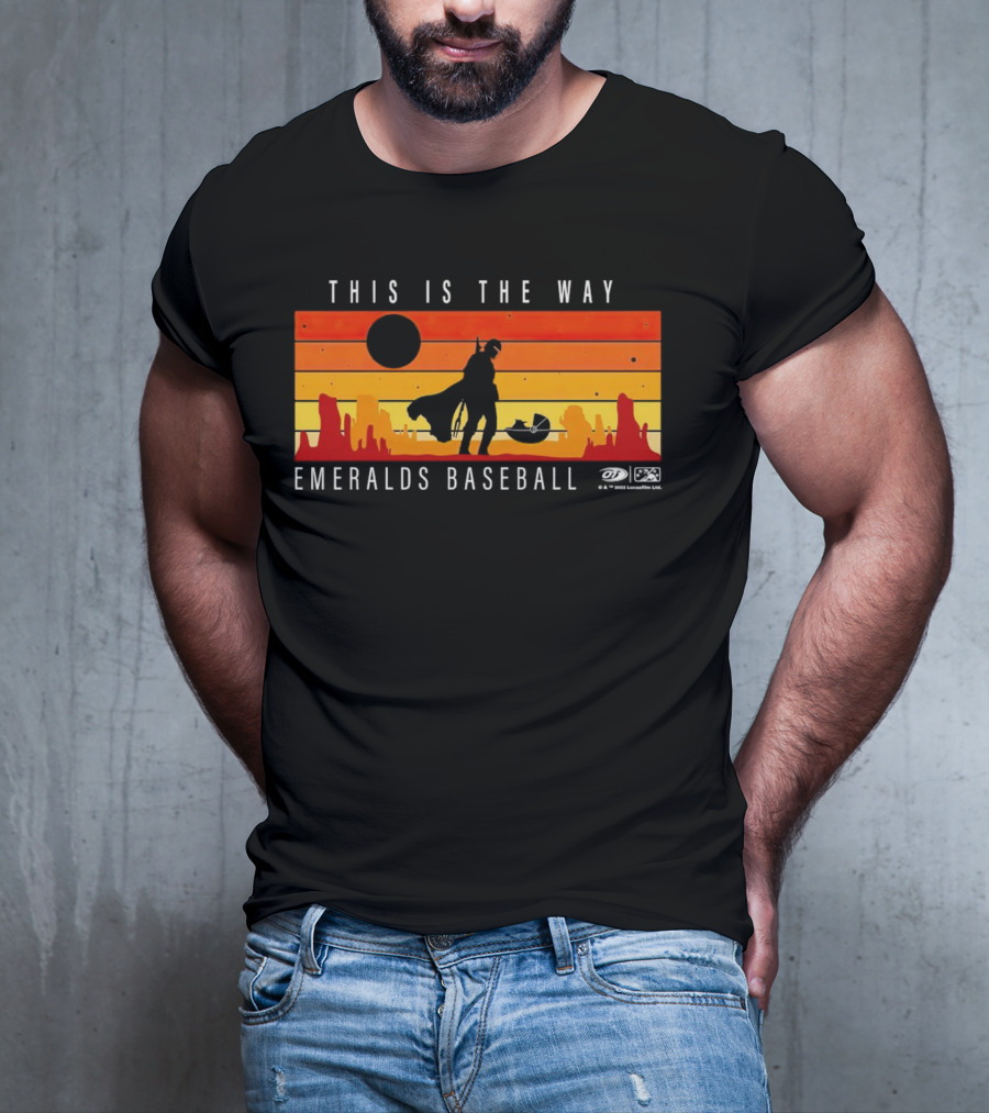 This Is The Way Eugene Emeralds Baseball Star Wars Mandalorian Sunset Scene T-Shirt