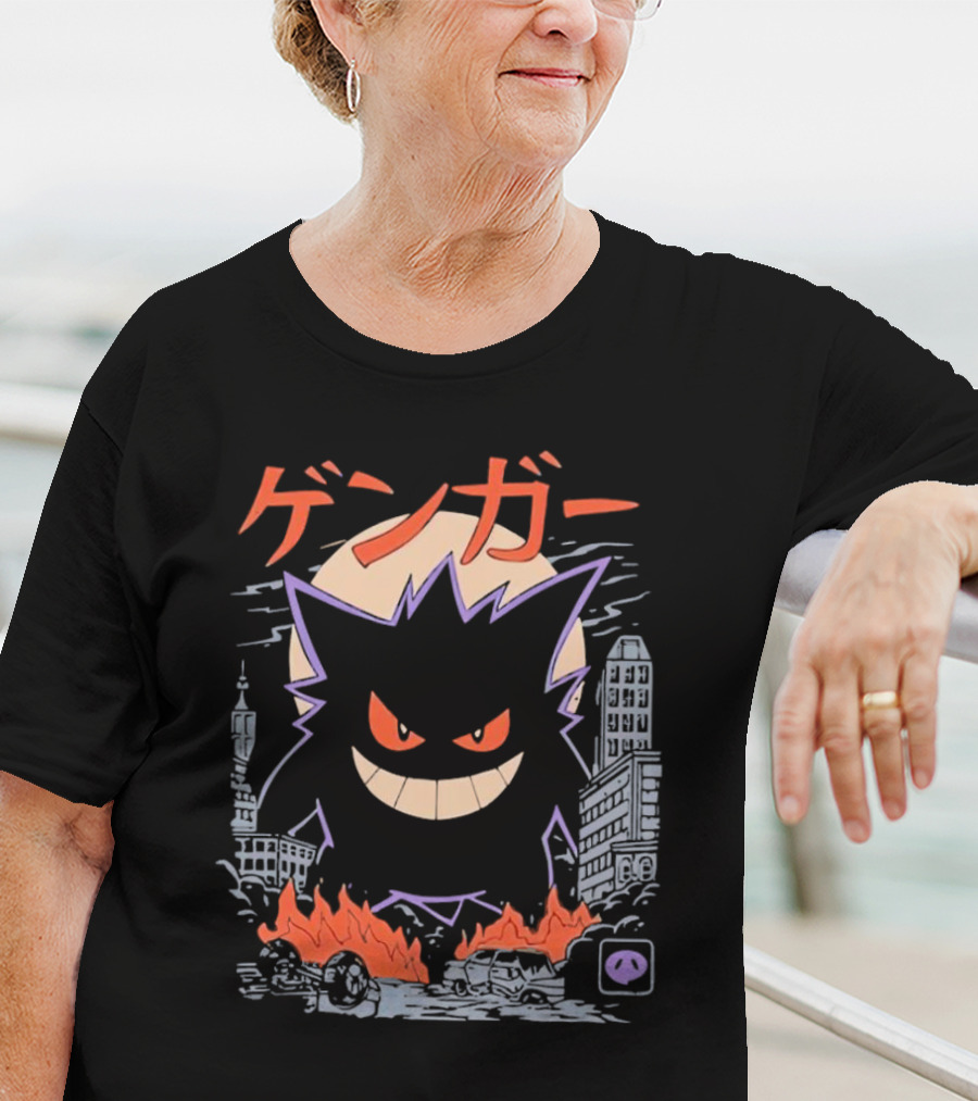 Gengar Urban Cityscape Destruction T-Shirt