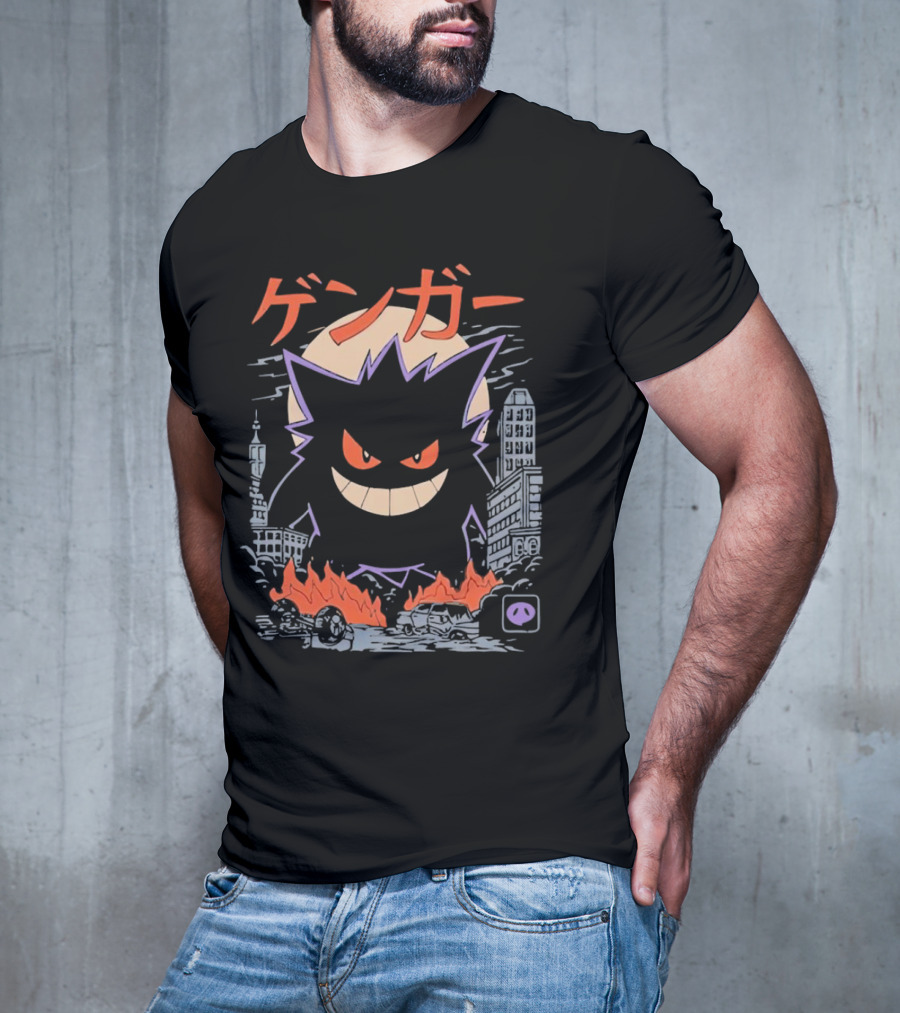 Gengar Urban Cityscape Destruction T-Shirt