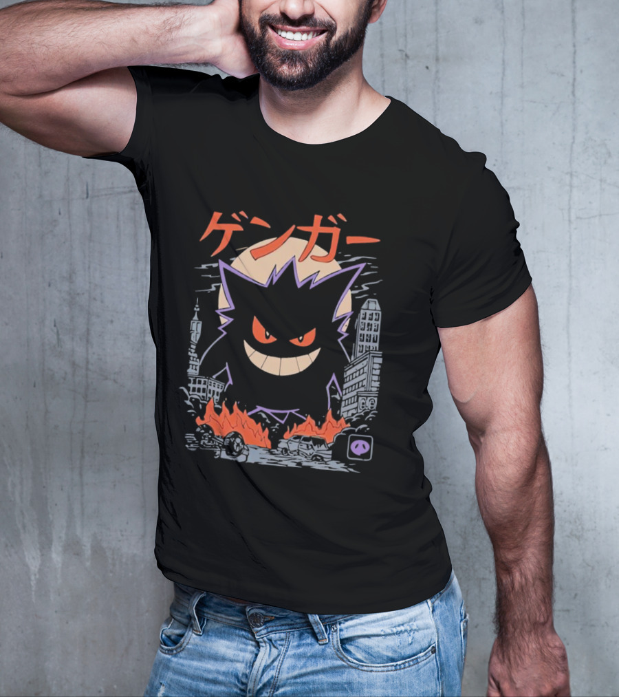 Gengar Urban Cityscape Destruction T-Shirt
