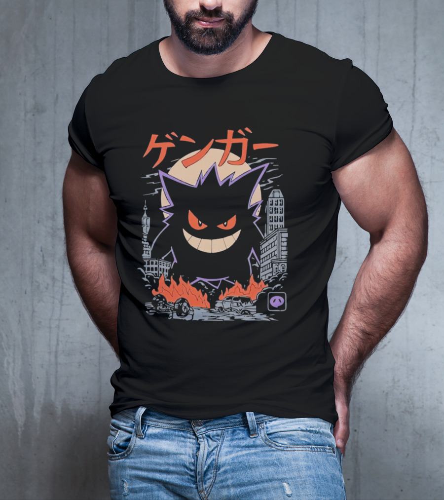 Gengar Urban Cityscape Destruction T-Shirt