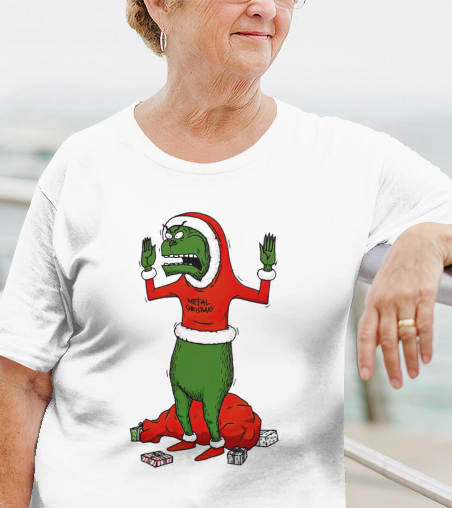Grinch Cornholio Metal Christmas How The Grinch Stole Christmas T-Shirt