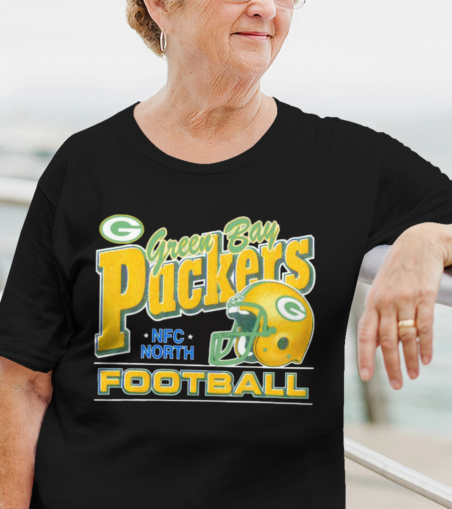 Green Bay Packers Football NFC North Helmet T-Shirt
