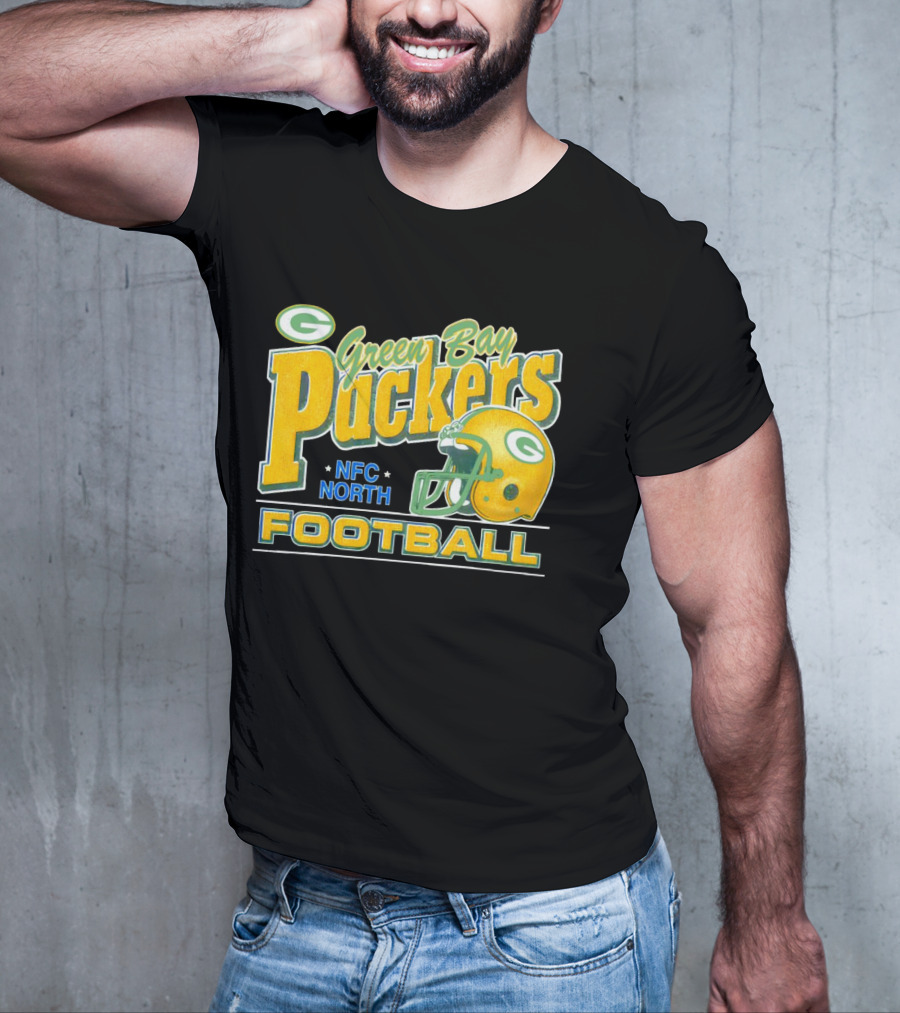 Green Bay Packers Football NFC North Helmet T-Shirt