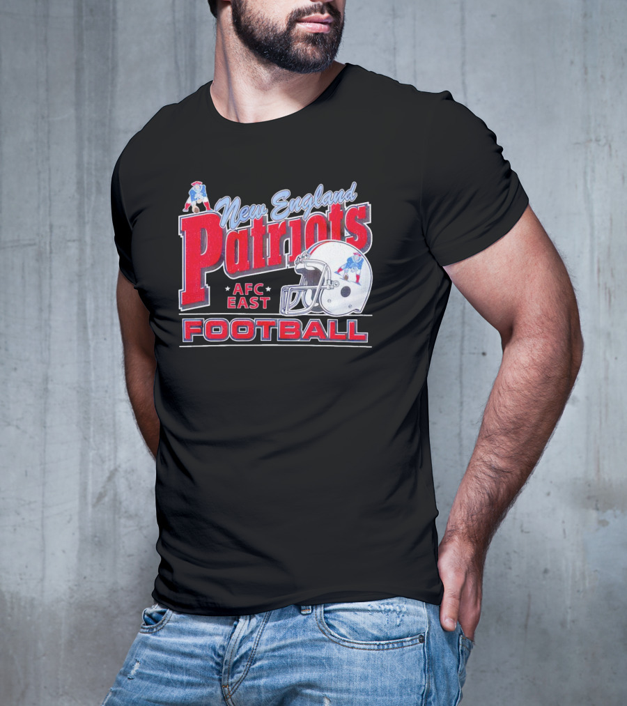 New England Patriots AFC East Football Helmet T-Shirt